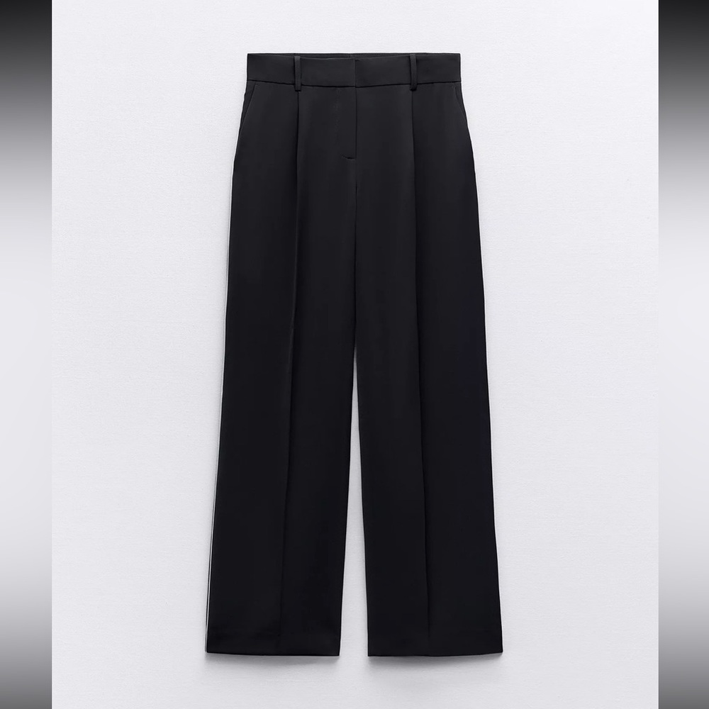 Zara pants with contrasting piping